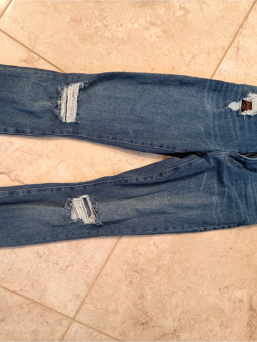Good American Blue Ripped Skinny Jeans